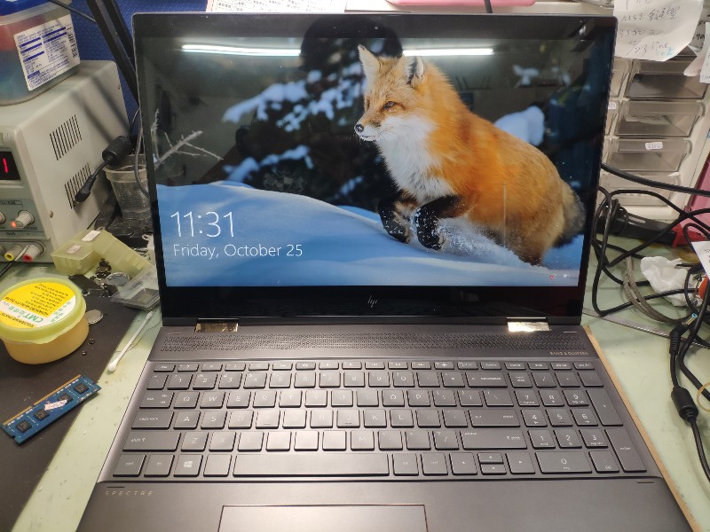 Hp x360 不開機 不過電 不顯示 維修ok,電池，螢幕，鍵盤也有喔