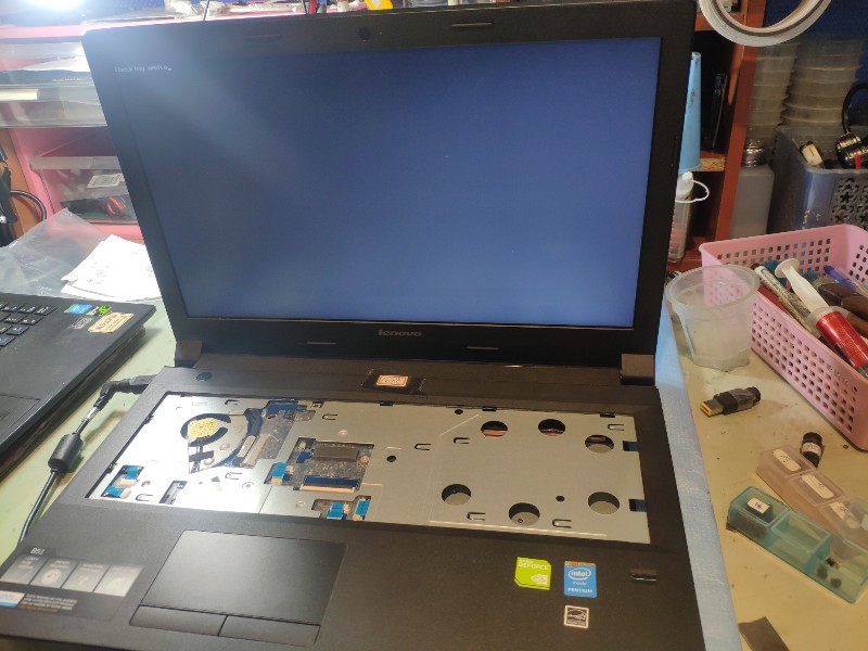 Lenovo b51-30 不開機，不過電 主機板短路，查訊號後，電源模組，電源Ic故障導致不開機，更還後，開機，測功能正常 ok 交機