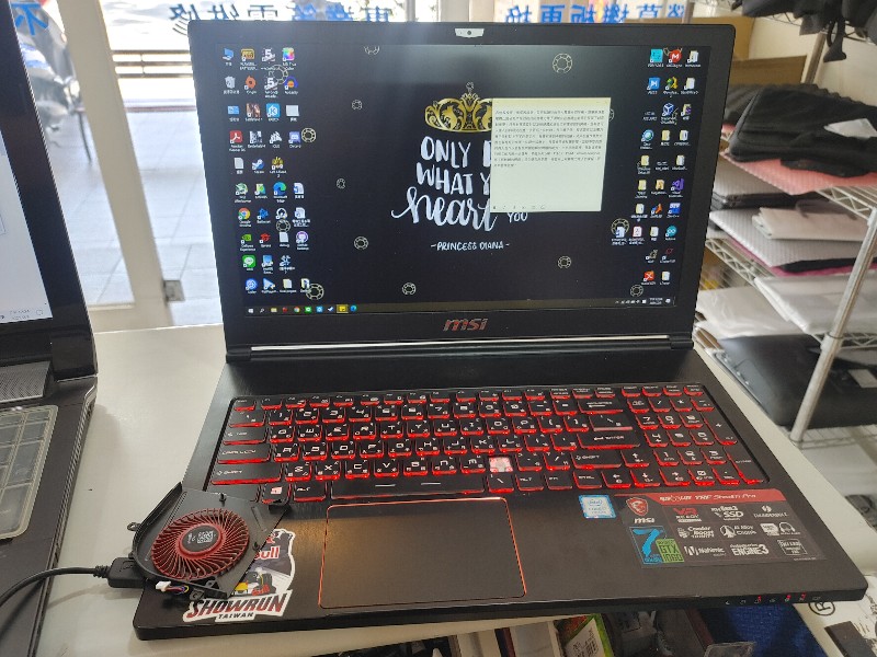 Msi gs63vr 異音 測風扇異音 會過熱 現場更換ok 主板不開機也可維修。gs73 gs62 gl62