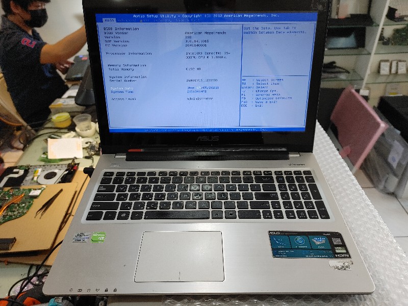 實機修 Asus s550c 不開機 不過電 電源模組故障更換ok 