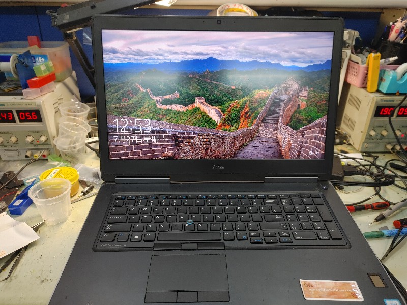 實機修-dell 7710 不開機 不顯示 快速維修ok完修。