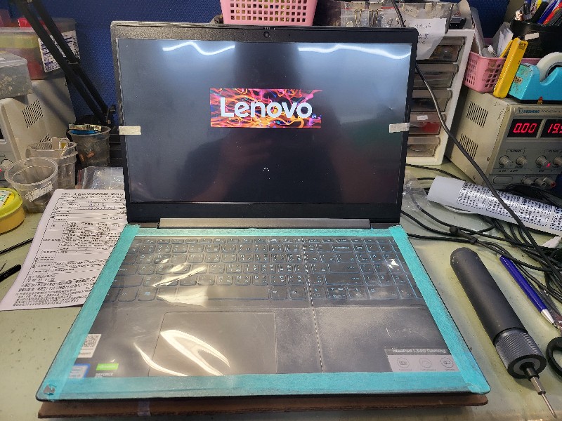 實機修-lenovo l340 螢幕破裂 不顯示 螢幕現貨現場安裝 ok,主機板 電池 鍵盤 轉軸斷裂 都可現場快速維，有同問題都可來電洽詢。