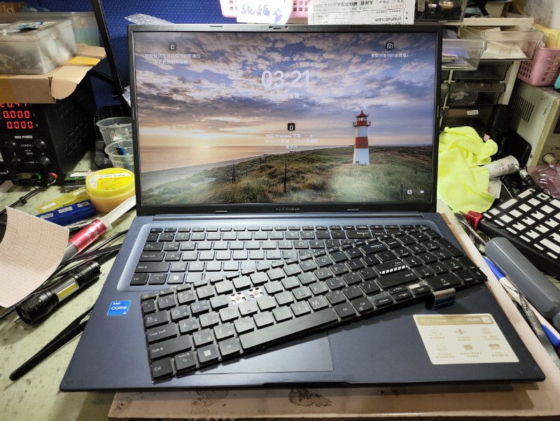 Asus k1703z 鍵盤故障 很多按鍵按不出來.實機維修鍵盤現貨現場維修更換ok,各廠牌鍵盤都有可來電洽詢 @nb3c