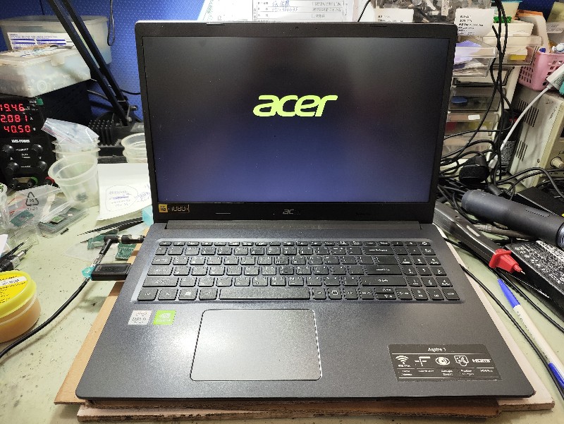 Acer a315-57 不開機 實機拆解維修主機板 電源模組 io模組 ok 各廠牌專業主機板維修