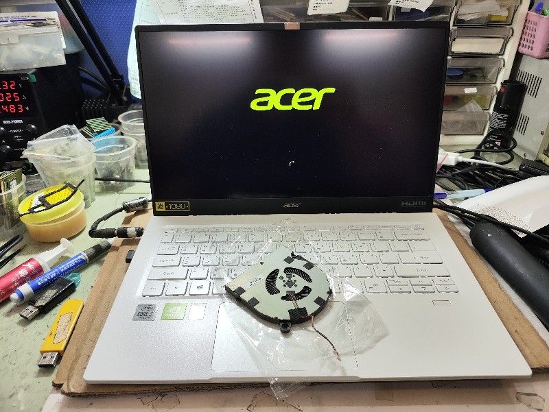 Acer sf514-54gt 風扇有異音 實機拆解現貨現場安裝ok,各廠牌風扇都有.可來電洽詢