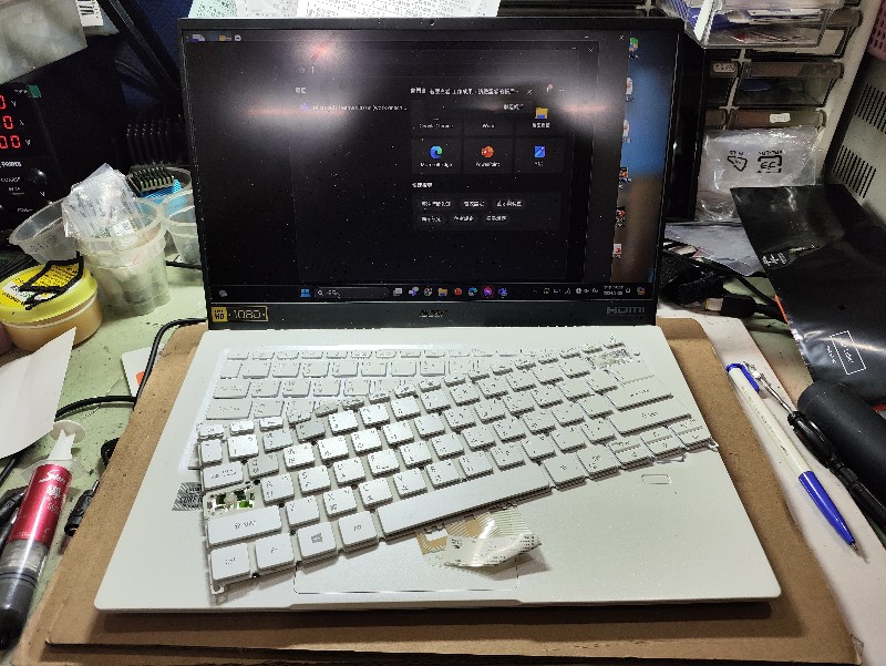 Acer sf514-54鍵盤故障按不出來，現貨現場更換鍵盤ok,各廠牌鍵盤都有可來電洽詢