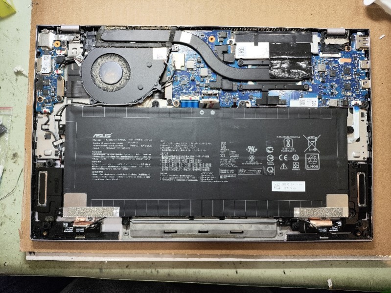 Asus ux425 實機維修 主機板滲水 電源模組故障 機板維修 完修ok