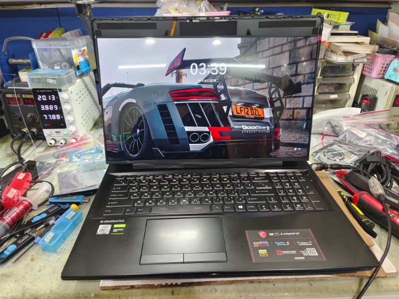 Msi gl75 螢幕顯示異常中間有疊影影子  實機拆解維修 現貨螢幕現場更換ok 各廠牌螢幕都有可來電洽詢 大台中筆電專業維修 line:@nb3c